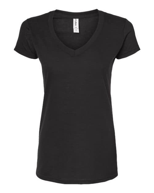 Tultex Women's Poly-Rich V-Neck T-Shirt thumbnail 3