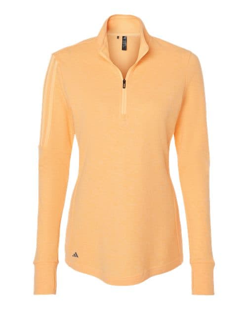 Adidas Women's 3-Stripes Quarter-Zip Sweater Pullover thumbnail 3