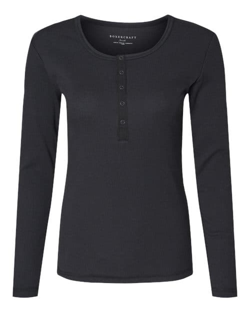 Boxercraft Women's Harper Long Sleeve Henley thumbnail 3