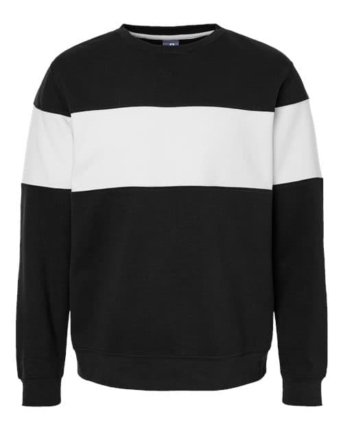 J. America Unisex Varsity Fleece Crewneck Sweatshirt thumbnail 3