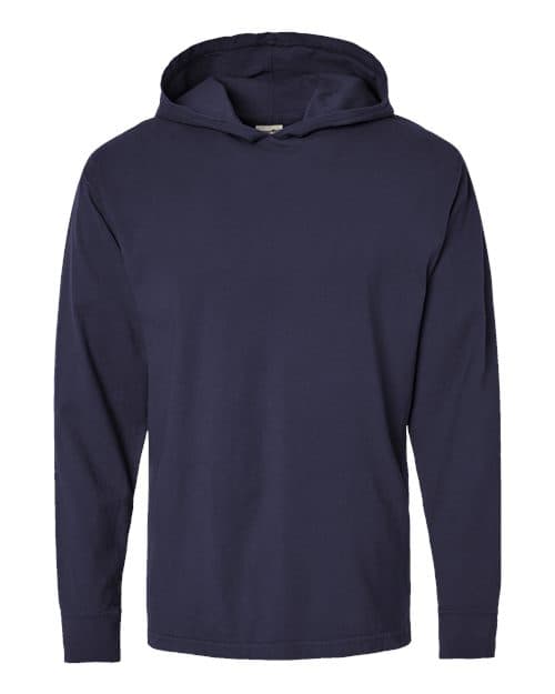 ComfortWash by Hanes Unisex Garment-Dyed Jersey Hooded Long Sleeve T-Shirt thumbnail 3