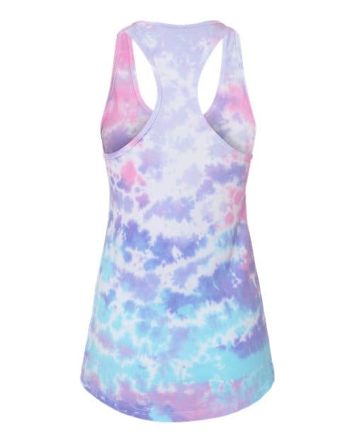 Colortone Women's Tie-Dyed Racerback Tank Top thumbnail 4