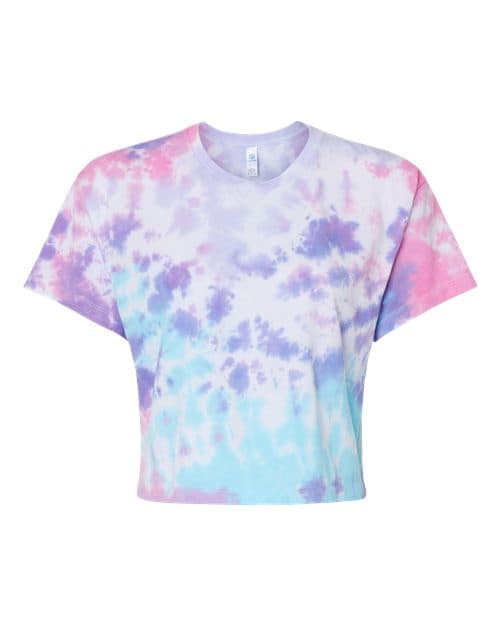 Colortone Women's Tie-Dyed Crop T-Shirt thumbnail 3
