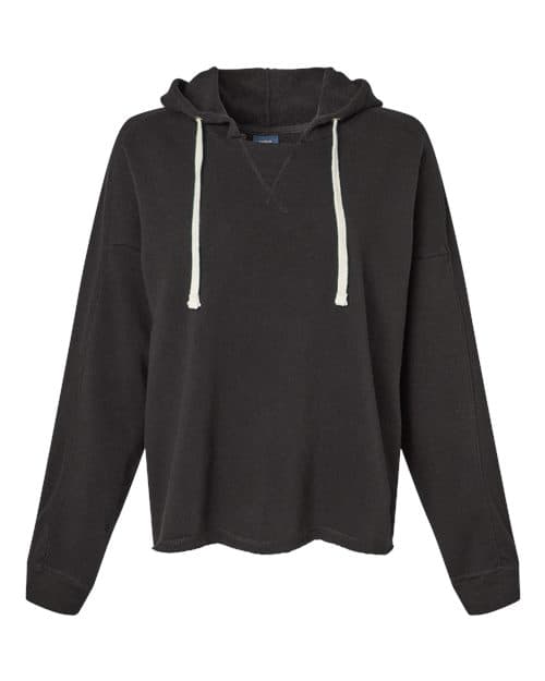 MV Sport Women's Angel Fleece Crop Hooded Sweatshirt thumbnail 3