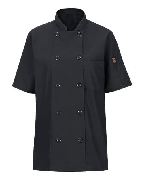 Chef Designs Women's Mimix™ Short Sleeve Chef Coat with OilBlok thumbnail 2