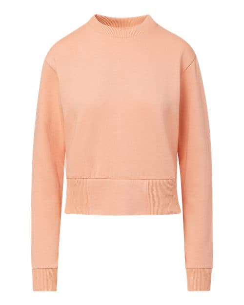 MV Sport Women's Romi Cloud Fleece Crop Crewneck Sweatshirt thumbnail 2
