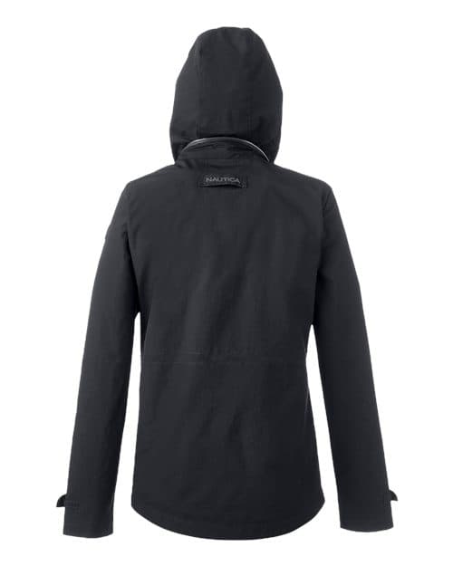Nautica Women's Voyage Hooded Rain Jacket thumbnail 3