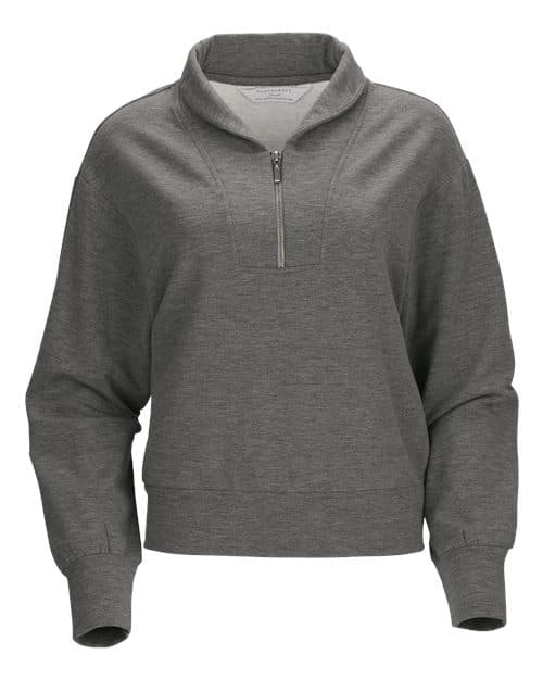 Boxercraft Women's Dream Crop Fleece Quarter-Zip thumbnail 2