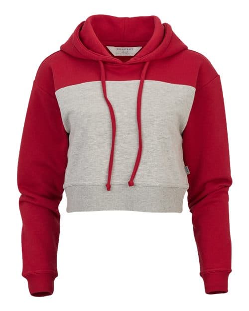 Boxercraft Women's Cropped Fleece Hooded Sweatshirt thumbnail 2