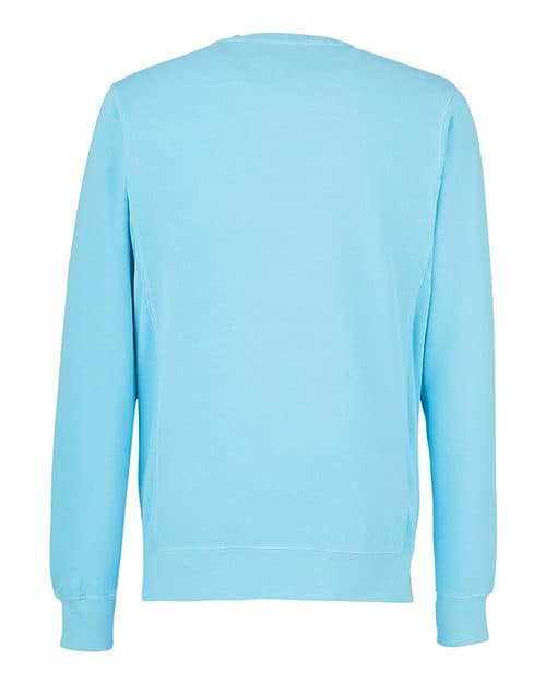 J. America Unisex Pigment-Dyed Fleece Crewneck Sweatshirt thumbnail 3
