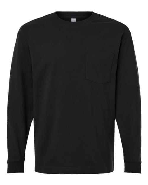 American Apparel Unisex Super Heavyweight Long Sleeve Pocket Tee thumbnail 3