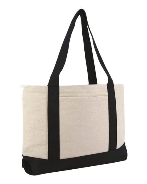 Liberty Bags Large Zippered Cotton Canvas Tote thumbnail 2