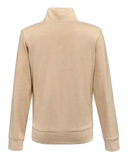 J. America Women's Element Fleece Quarter-Zip Sweatshirt thumbnail 3