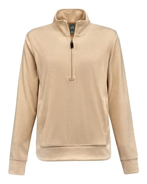 J. America Women's Element Fleece Quarter-Zip Sweatshirt thumbnail 2
