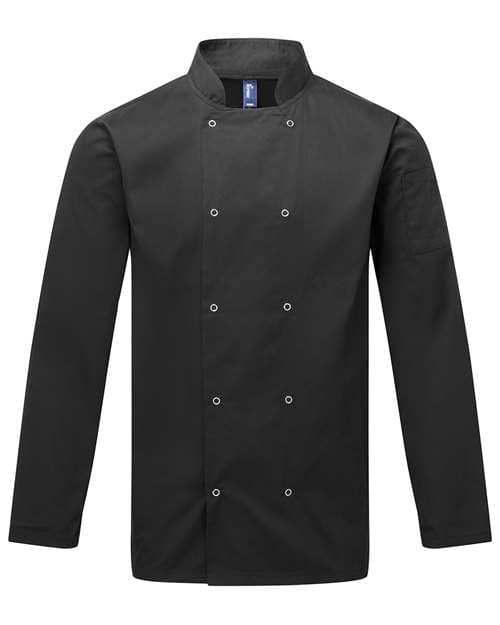 Artisan Collection by Reprime Unisex Ten Studded Front Chef Coat thumbnail 3