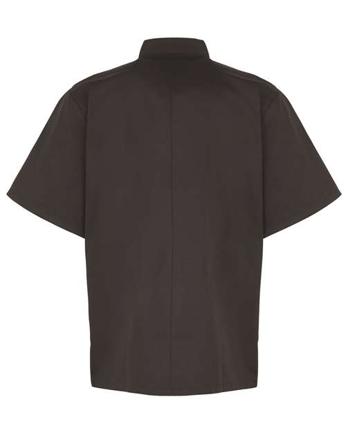 Artisan Collection by Reprime Unisex Ten Studded Front Short Sleeve Chef Coat thumbnail 4