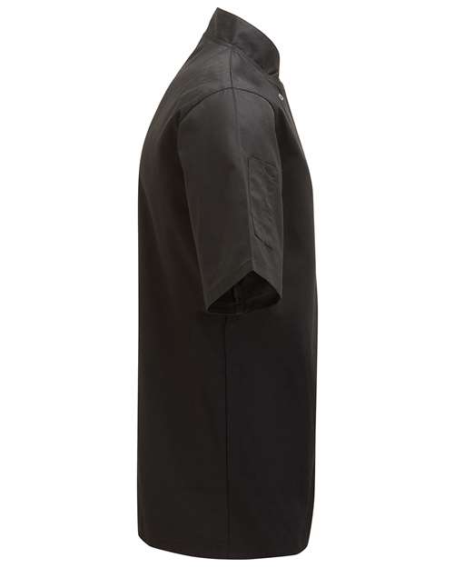 Artisan Collection by Reprime Unisex Ten Studded Front Short Sleeve Chef Coat thumbnail 6