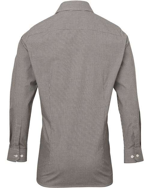 Artisan Collection by Reprime Men's Microcheck Gingham Cotton Shirt thumbnail 4