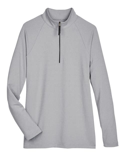 Devon & Jones Women's CrownLux Performance® Clubhouse Micro-Stripe Quarter-Zip Pullover thumbnail 3