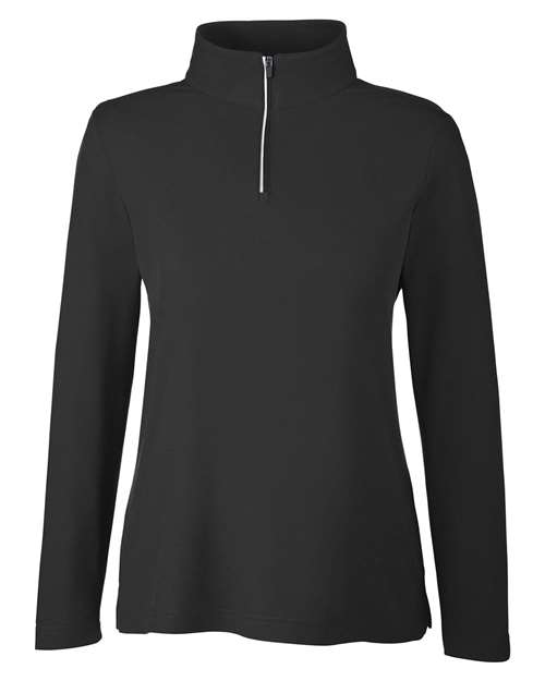 CORE365 Women's Fusion ChromaSoft™ Pique Quarter-Zip Pullover thumbnail 3