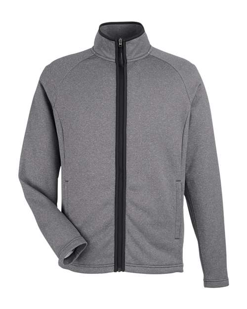 CORE365 Men's Venture Heathered Stripe Full-Zip Jacket thumbnail 3
