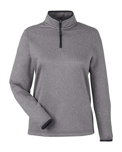 CORE365 Women's Venture Heathered Stripe Quarter-Zip Pullover thumbnail 3