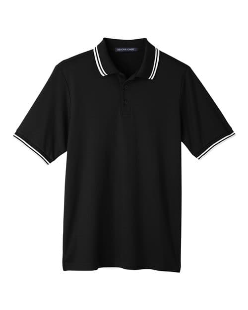 Devon & Jones Men's CrownLux Performance® Plaited Tipped Polo thumbnail 3