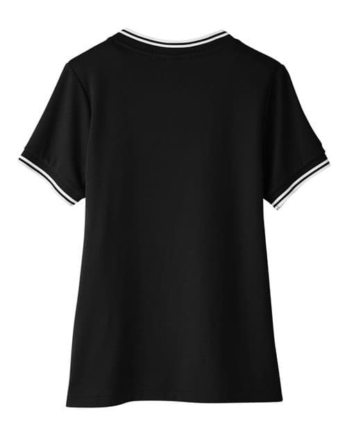 Devon & Jones Women's CrownLux Performance® Plaited Tipped V-Neck Shirt thumbnail 4