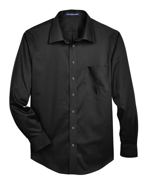 Devon & Jones Men's Tall Crown Collection® Solid Stretch Twill Woven Dress Shirt thumbnail 3