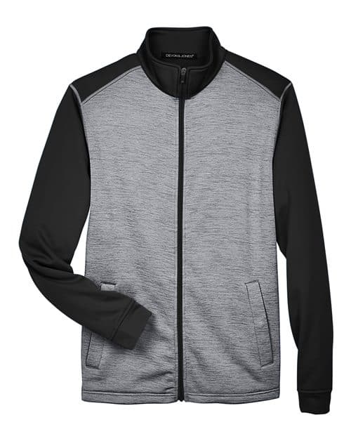 Devon & Jones Men's Newbury Colorblock Mélange Fleece Full-Zip jacket thumbnail 3