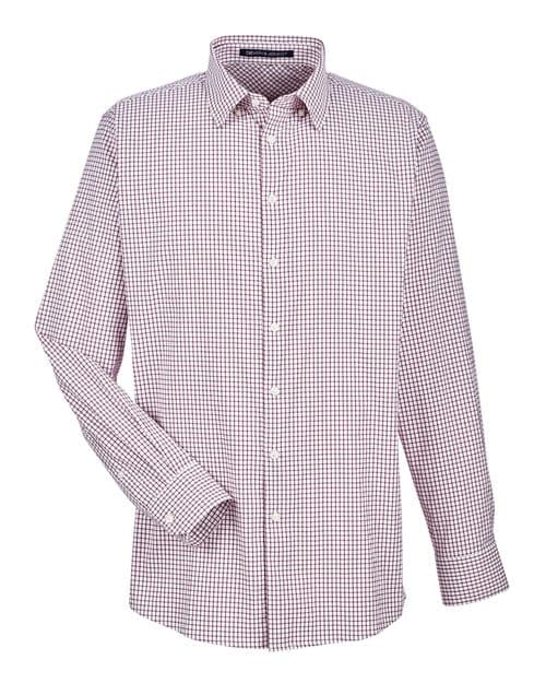 Devon & Jones Men's CrownLux Performance® Micro Windowpane Woven Dress Shirt thumbnail 3