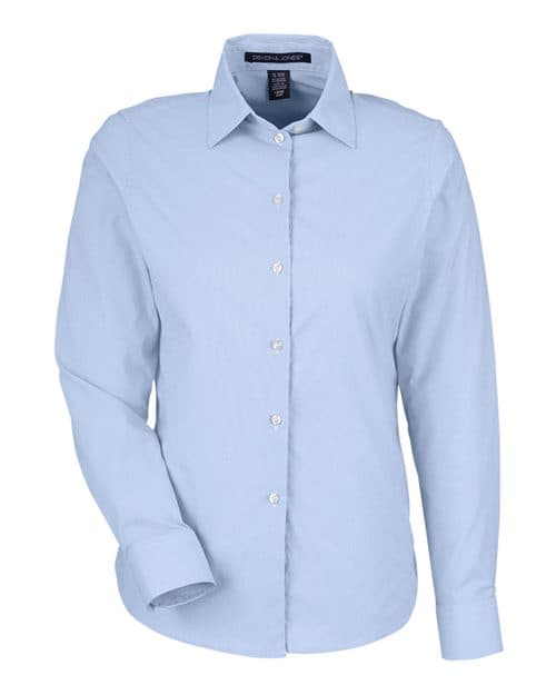 Devon & Jones Women's CrownLux Performance® Microstripe Dress Shirt thumbnail 3