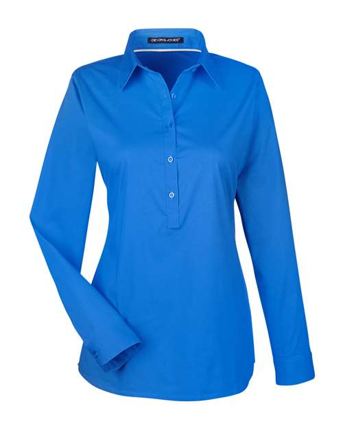 Devon & Jones Women's Perfect Fit™ Half-Placket Tunic Dress Shirt thumbnail 3