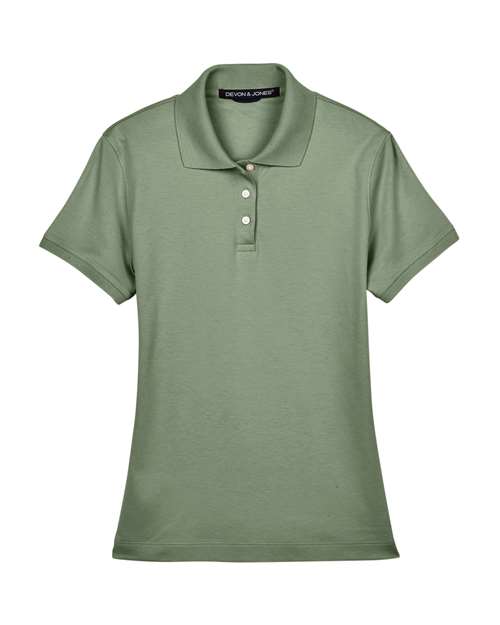 Devon & Jones Women's Perfect Pima Interlock Polo thumbnail 3