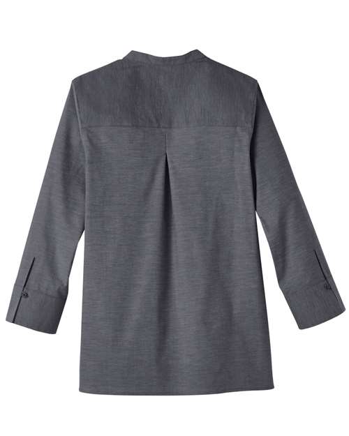 Devon & Jones Women's Crown Collection® Stretch Pinpoint Chambra Three-Quarter Sleeve Shirt thumbnail 4