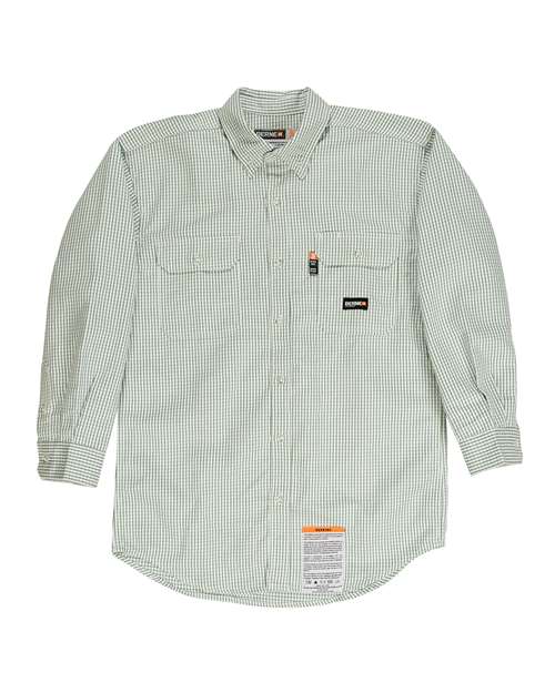 Berne Apparel Men's Tall Flame-Resistant Down Plaid Work Shirt thumbnail 3