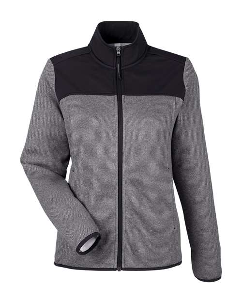 CORE365 Women's Venture Heathered Stripe Hybrid Jacket thumbnail 3