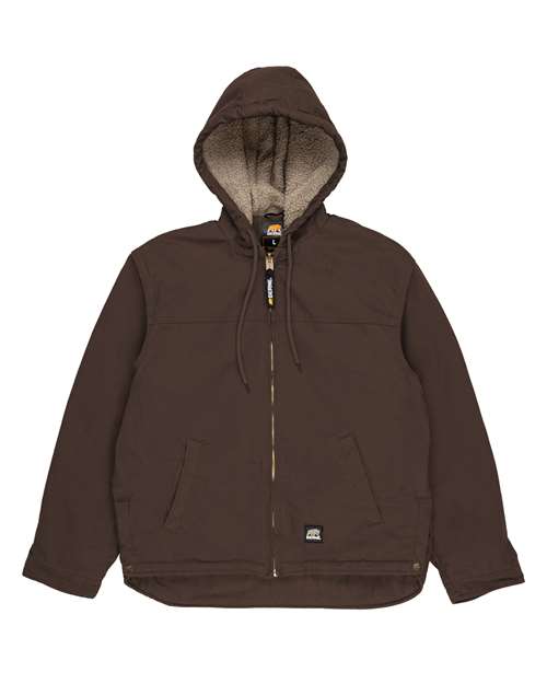 Berne Apparel Men's Heartland Washed Duck Hooded Work Coat thumbnail 3