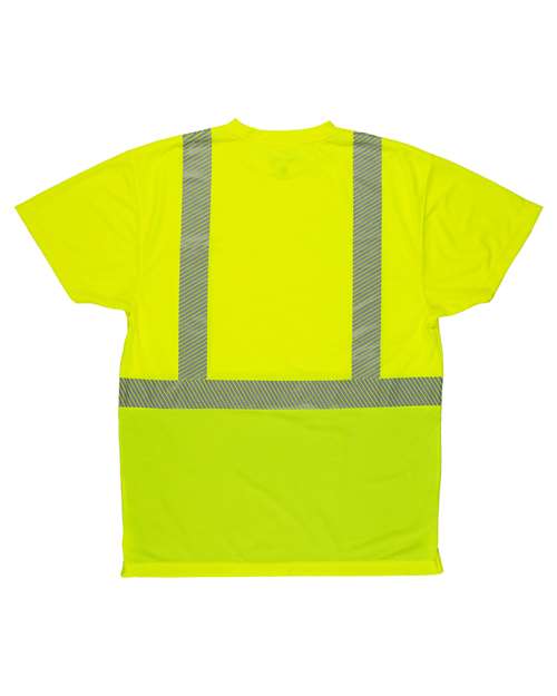 Berne Apparel Men's Hi-Vis Class 2 Color Blocked Pocket T-Shirt thumbnail 4