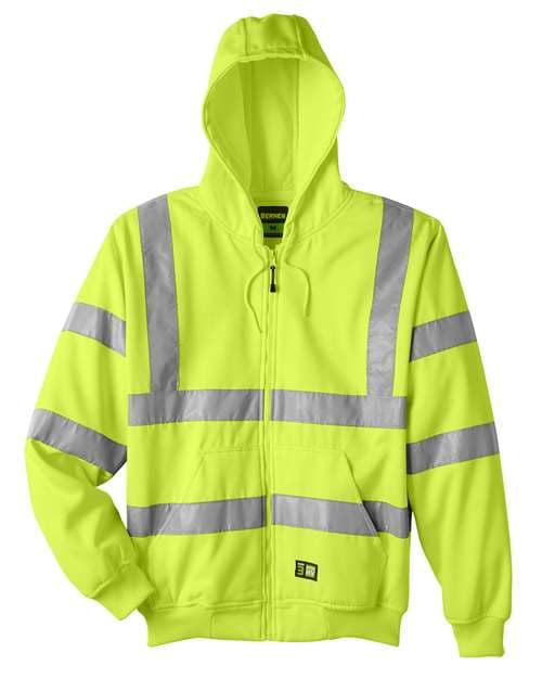 Berne Apparel Men's Berne Hi-Vis Class 3 Lined Hooded Sweatshirt thumbnail 3