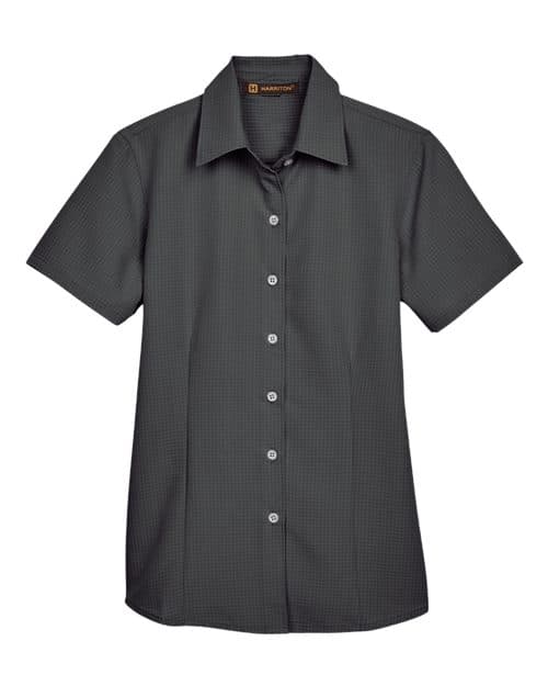 Harriton Women's Barbados Textured Camp Shirt thumbnail 3