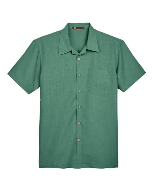 Harriton Men's Barbados Textured Camp Shirt thumbnail 3