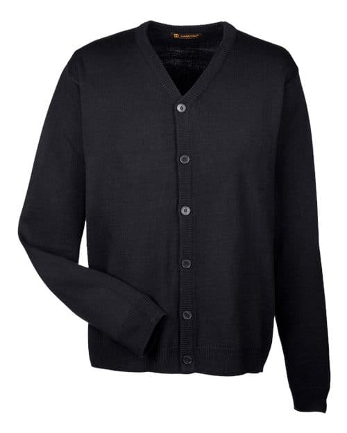 Harriton Men's Pilbloc™ V-Neck Button Cardigan Sweater thumbnail 3
