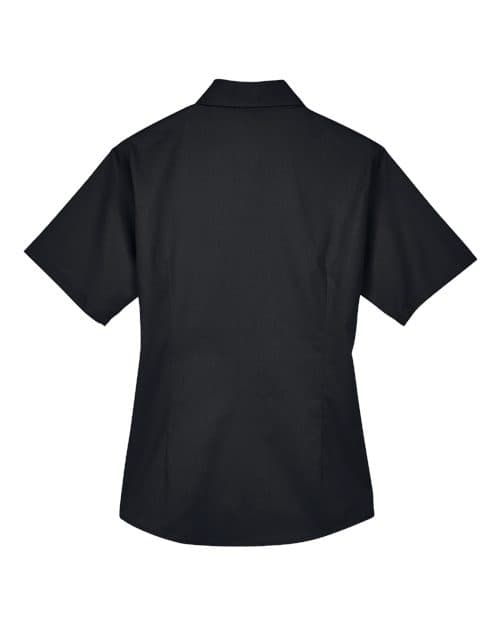 Harriton Women's Easy Blend™ Short Sleeve Twill Dress Shirt with Stain-Release thumbnail 4