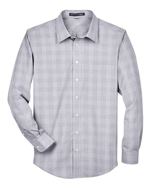 Devon & Jones Men's Crown Collection® Glen Plaid Woven Dress Shirt thumbnail 3
