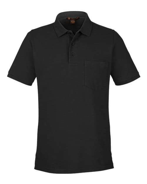 Harriton Men's Valiant Cotton Snag Protect Pocket Polo thumbnail 3