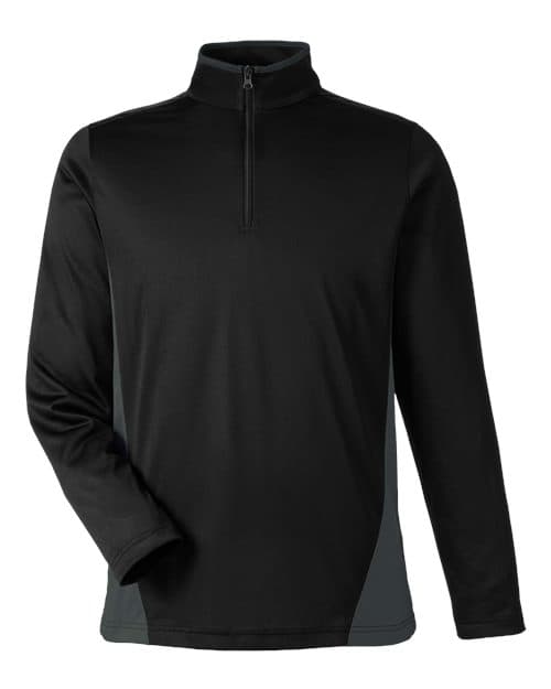 Harriton Men's Flash Snag Protection Plus IL Colorblock Quarter-Zip Pullover thumbnail 3