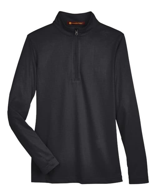 Harriton Women's Advantage Snag Protection Plus Quarter-Zip Pullover thumbnail 3