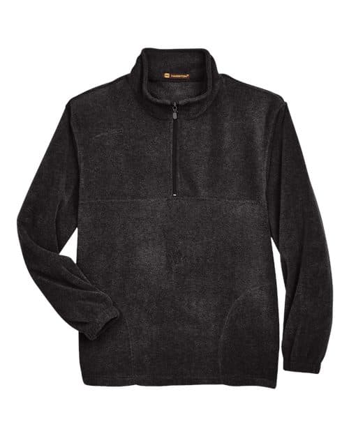Harriton Men's Fleece Quarter-Zip Pullover thumbnail 3