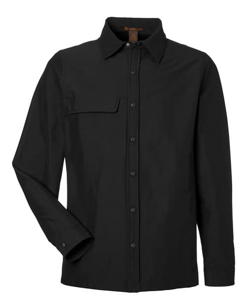 Harriton Unisex Flex Twill Overshirt Jacket thumbnail 3